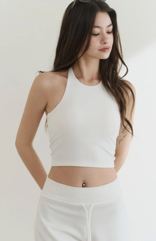 High-Neck Padded Tank<br/>涼感高領削肩Bra Top