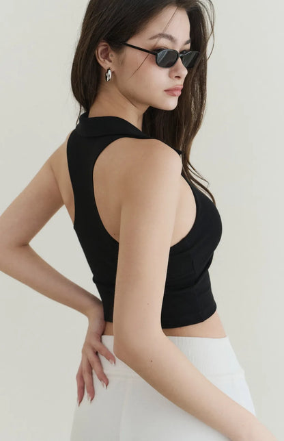 Deep V Collared Bra Top<br/>深V翻領美式Bra Top