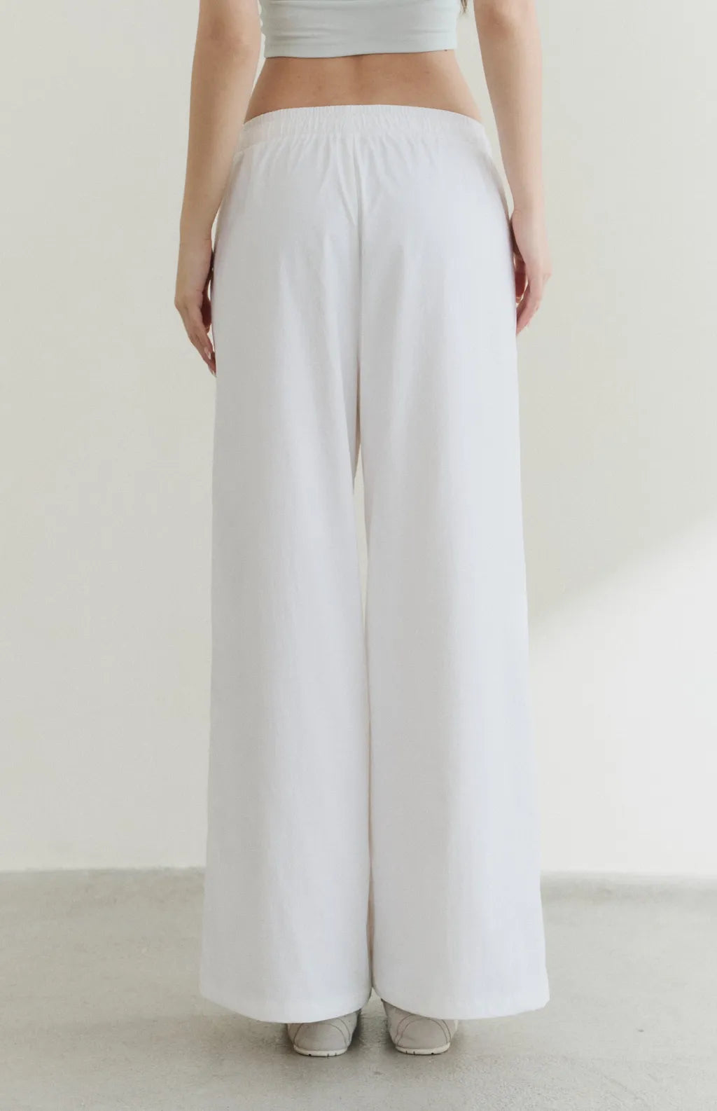 UPF50+ Drawstring Faux-Layer Wide Leg Pants<br/>防曬UPF50+抽繩假兩件直筒長褲