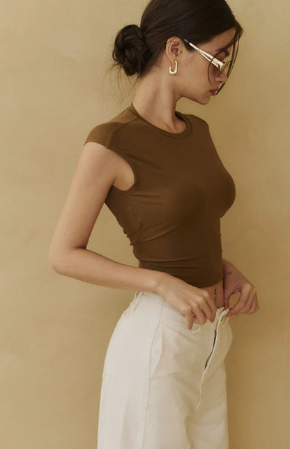 Tencel Twist Back Bra Top<br/>天絲美背後扭結Bra Top