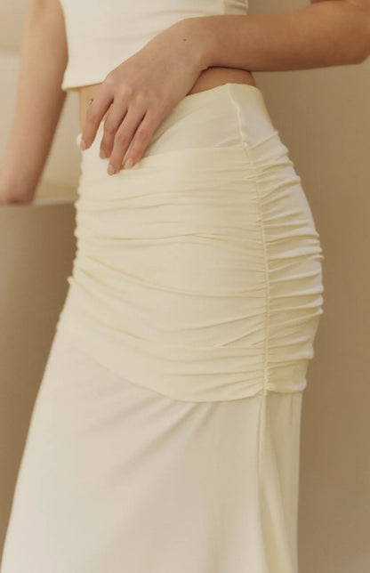 High Stretch Ruched Mermaid Maxi Skirt<br/>高彈垂墜抓皺魚尾裙