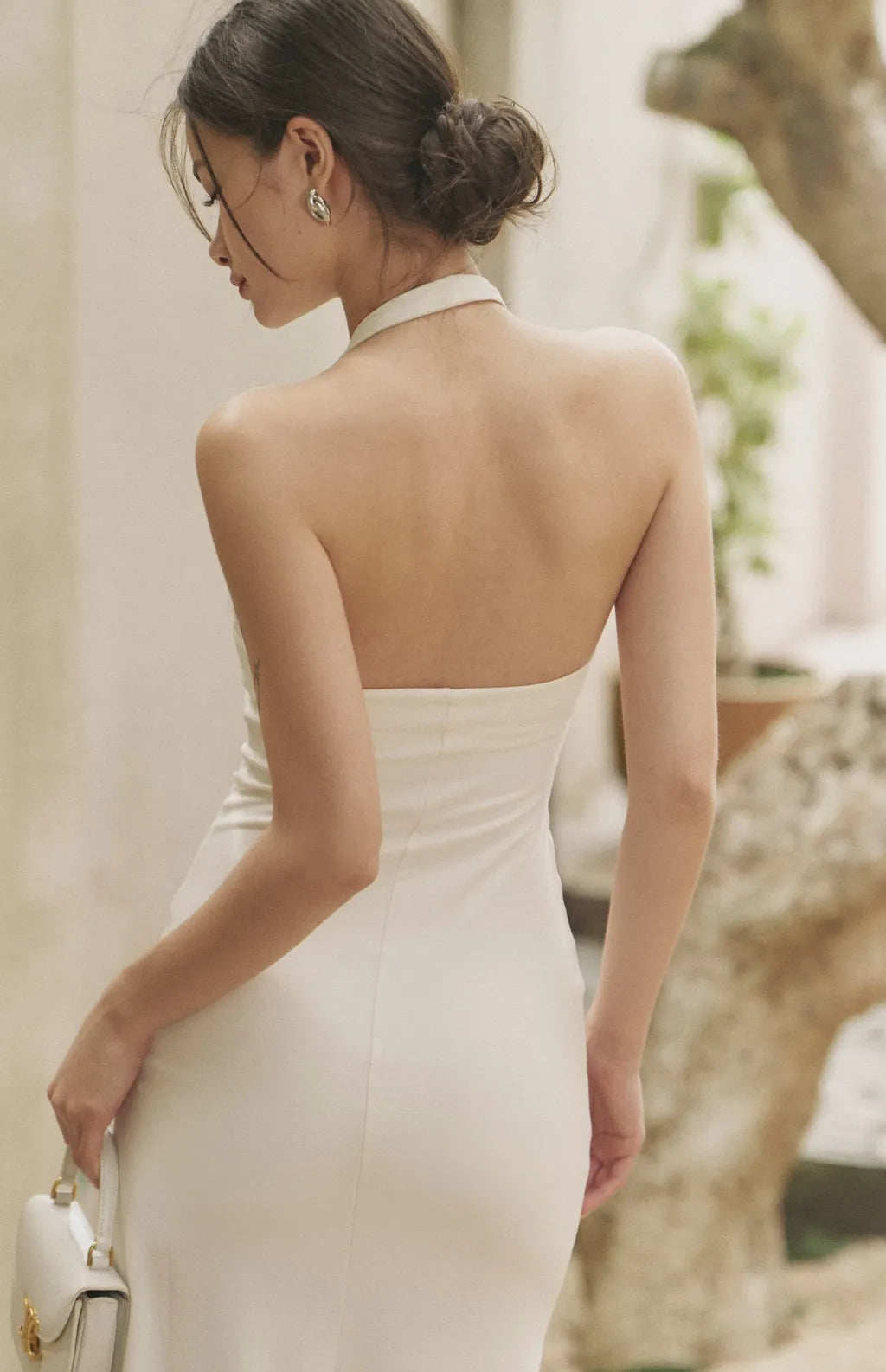 Ruched V-Neck Maxi Bra Dress<br/>V領抓皺美胸Bra Dress