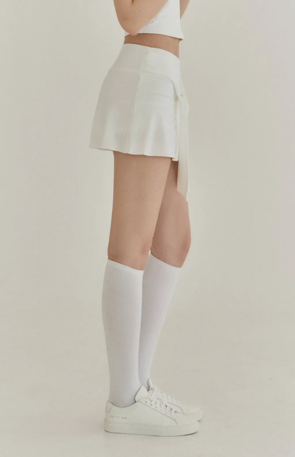 Lyocell Tie-Waist Flared Skort<br/>萊塞爾綁帶傘擺褲裙