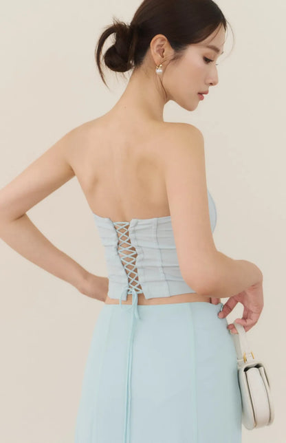 Strapless Boned Corset<br/>法式魚骨束腰平口Bra Top