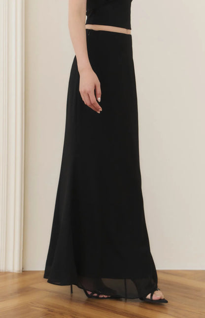 Chiffon Fitted Mermaid Maxi Skirt<br/>雪紡修身魚尾裙