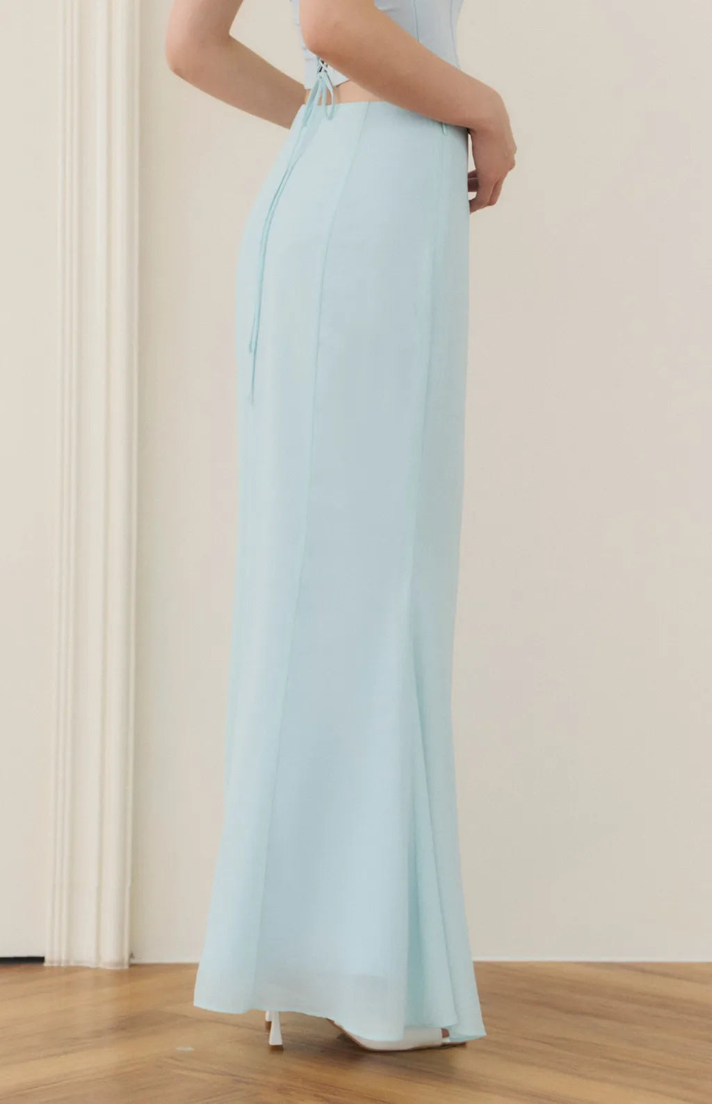 Chiffon Fitted Mermaid Maxi Skirt<br/>雪紡修身魚尾裙