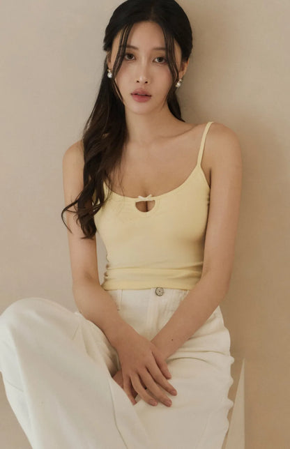 Bow Cutout Cami Bra Top<br/>美式心機鏤空蝴蝶結Bra Top