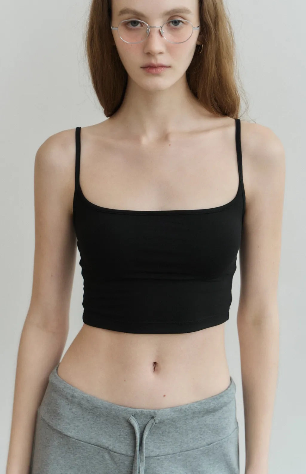 Barely-There Scoop-Neck Cami Bra Top<br/>輕裸完美U領細肩Bra Top