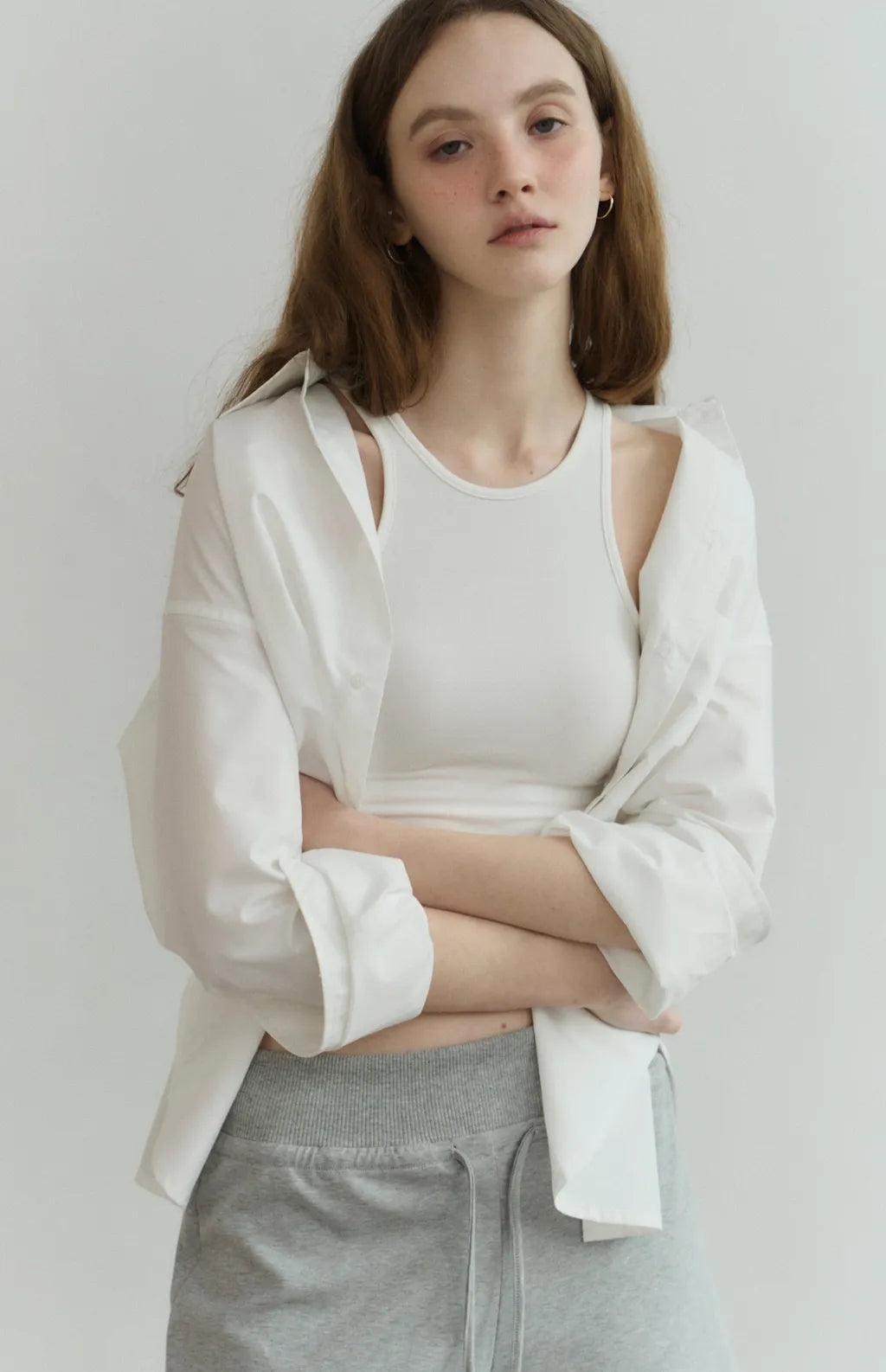 Water-Repellent Oversized Shirt<br/>抗潑水品牌刺繡襯衫