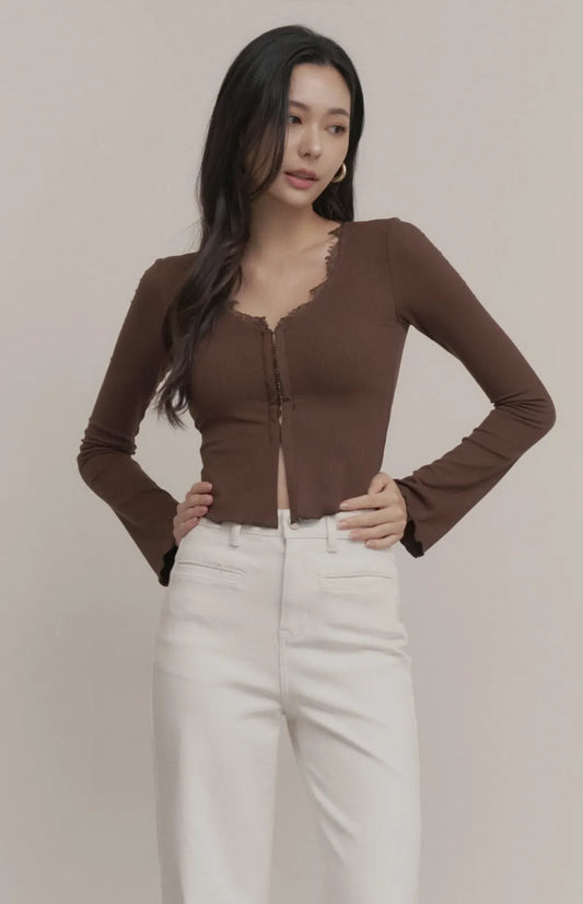 Lace Front Hook Bra Top<br/>蕾絲勾釦Bra Top