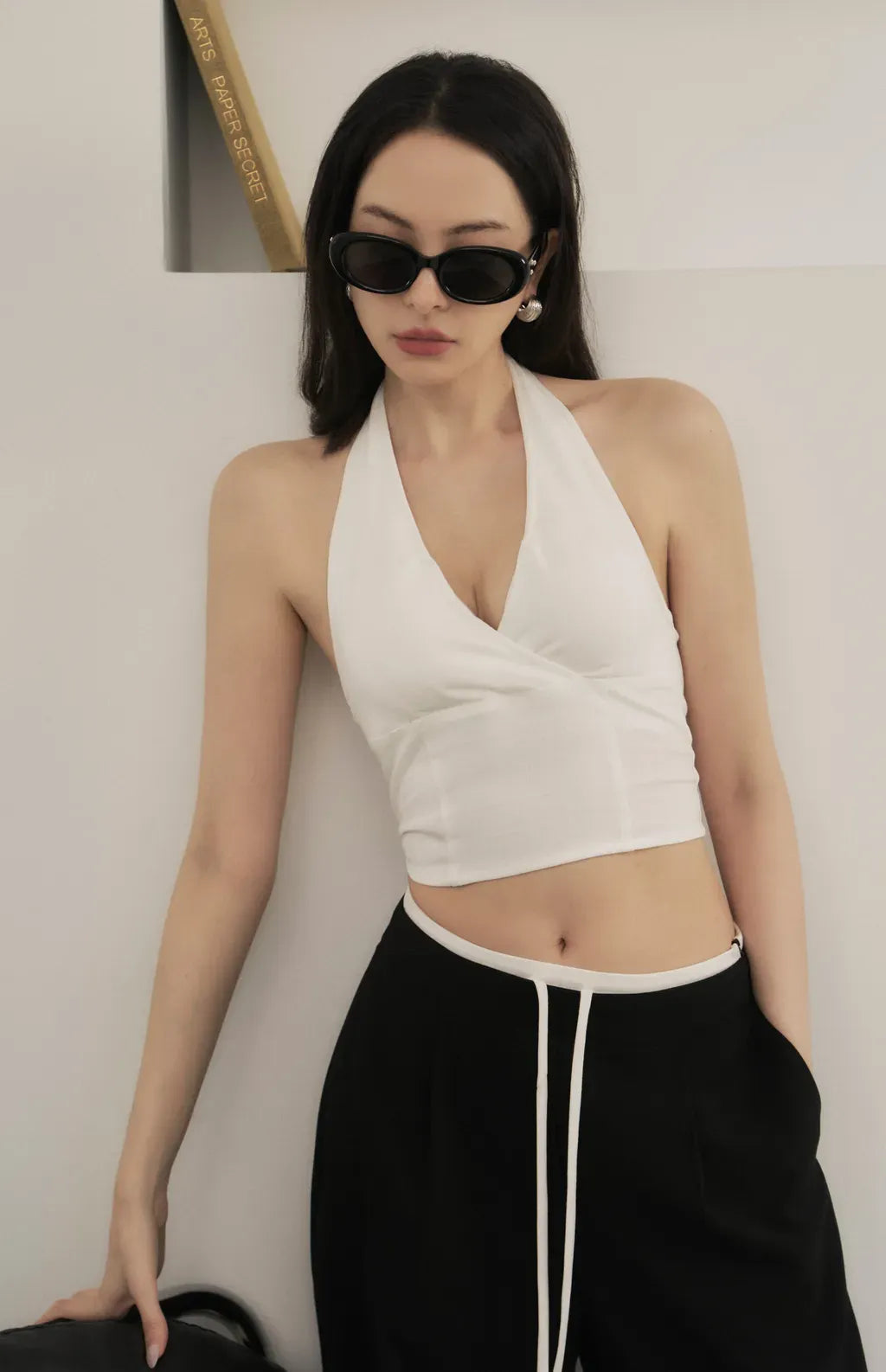 V-Neck Denim Bra Top<br/>率性繞頸V領牛仔Bra Top