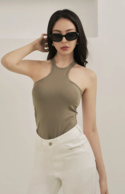 Tencel Halter Y-Back Bra Top<br/>天絲削肩Y字美背Bra Top