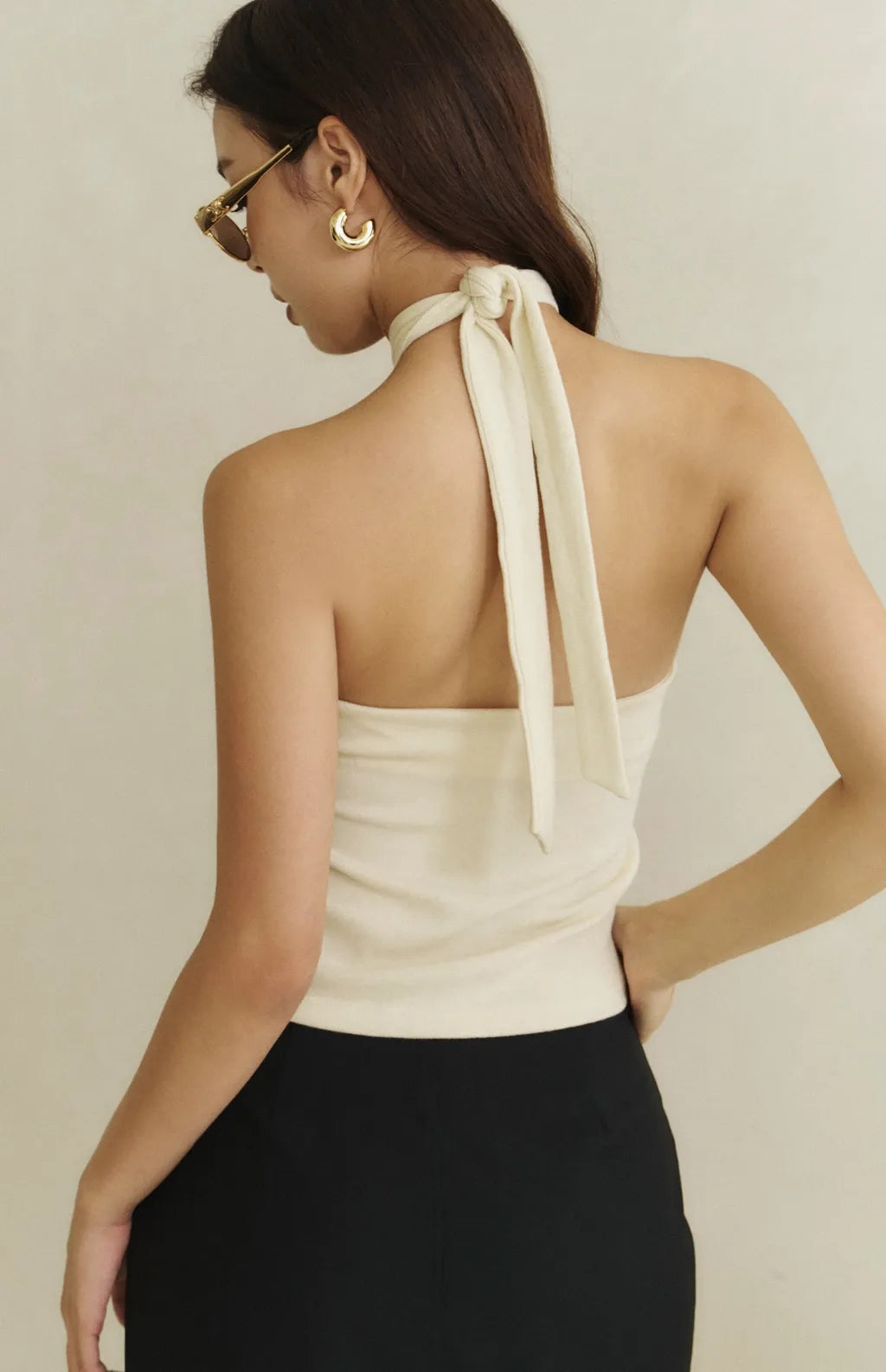 Woolen Multiway Halter Bra Top<br/>毛呢多穿繞頸綁帶Bra Top By Beigy - Milu