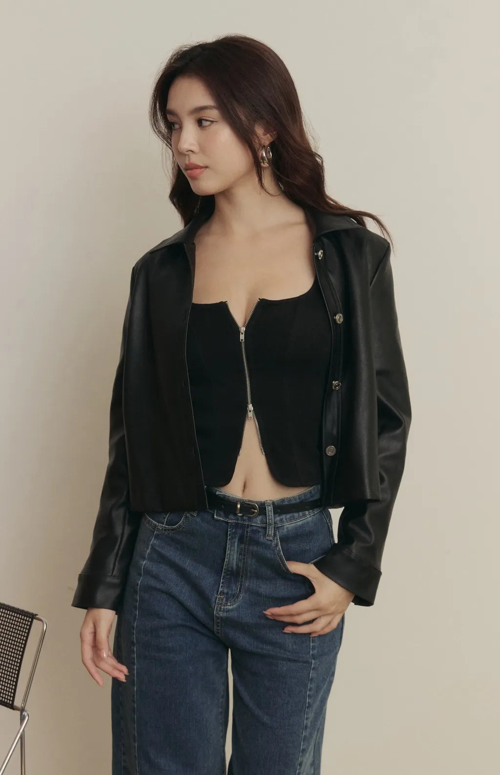 Haze Leather Jacket<br/>霧感皮革外套