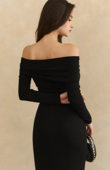 (最後現貨) Off-Shoulder Twist Mermaid Bra Dress<br/>裸肩抓皺魚尾Bra Dress -【XS-M】