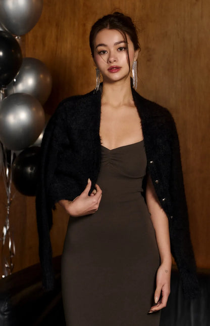 Halter Tie Twist Mermaid Bra Dress<br/>繞脖綁帶抓皺魚尾Bra Dress