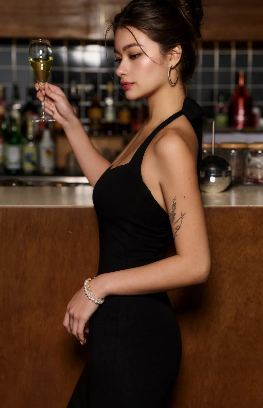 Halter Tie Twist Mermaid Bra Dress<br/>繞脖綁帶抓皺魚尾Bra Dress