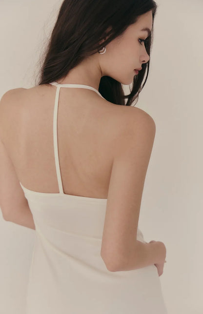 Tencel Halter Y-Back Maxi Bra Dress<br/>天絲削肩Y字美背Bra Dress