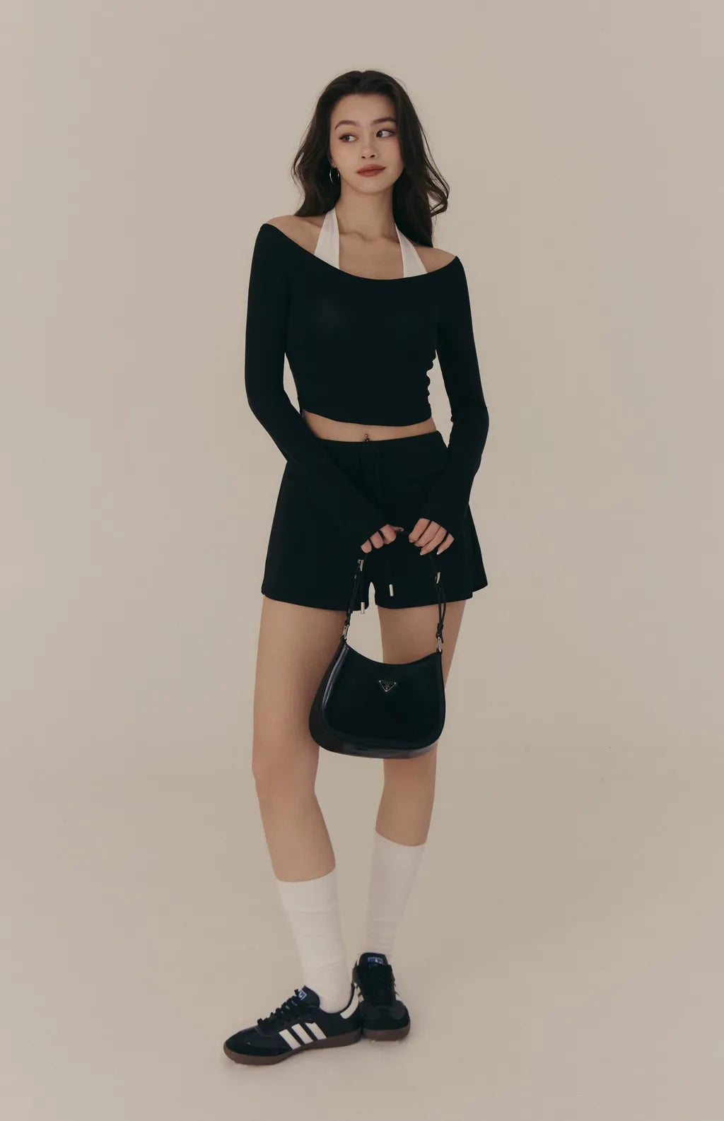 Cloud Drawstring A-Line Shorts<br/>雲感太空棉抽繩A字修身短褲