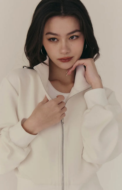 Cloud Stand-Collar Two-Way Zip Jacket<br/>雲感立領雙向拉鍊外套