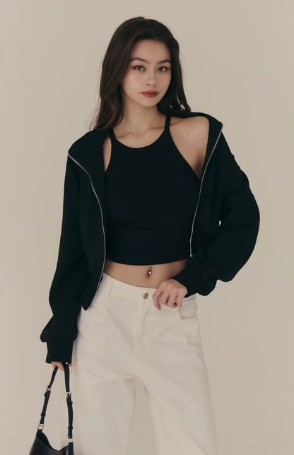 Cloud Stand-Collar Two-Way Zip Jacket<br/>雲感立領雙向拉鍊外套