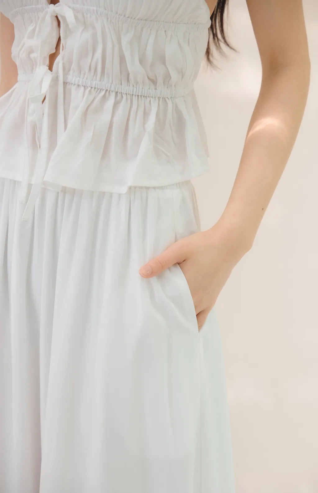 French Tiered Ruffle Flowy Maxi Skirt<br/>法式荷葉飄逸感長裙