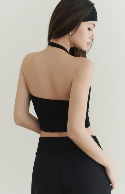 High-Neck Padded Tank<br/>涼感高領削肩Bra Top