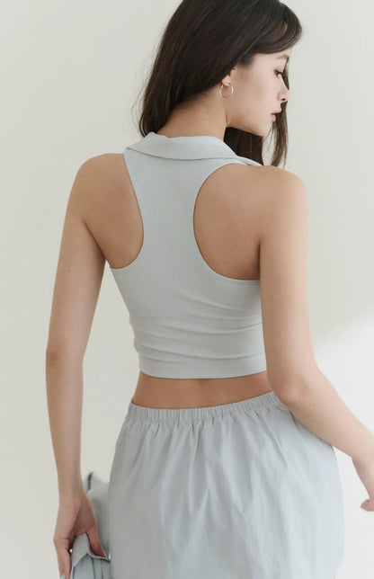 Deep V Collared Bra Top<br/>深V翻領美式Bra Top
