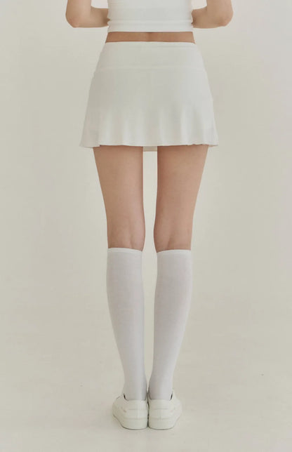 Lyocell Tie-Waist Flared Skort<br/>萊塞爾綁帶傘擺褲裙