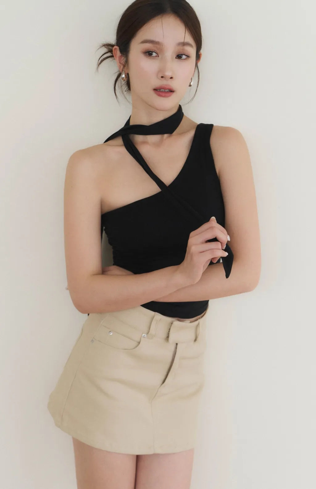 Denim A-Line Mini Skort<br/>俐落牛仔Ａ字褲裙 -【S】