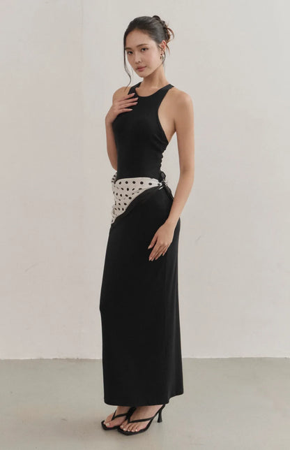 Modal Racerback Halter Maxi Bra Dress<br/>削肩工字美背莫代爾Bra Dress