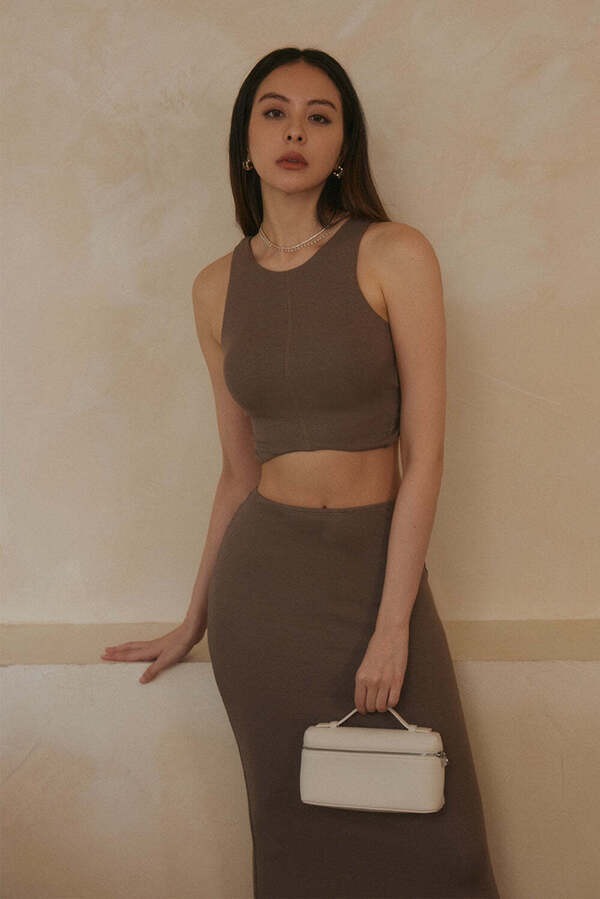 (最後一件) Elegant Rib Knit Bra Top<br/>一見鍾情羅紋BraTop -【L】