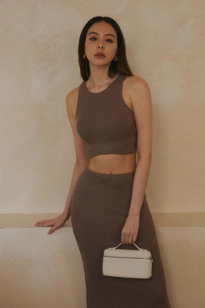 (最後一件) Elegant Rib Knit Bra Top<br/>一見鍾情羅紋BraTop -【L】