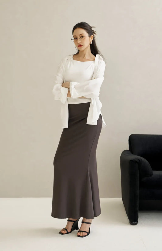 Tencel Mermaid Skirt<br/>天絲抓皺修身魚尾長裙