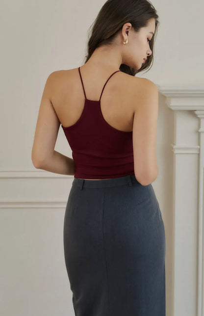 Halter Modal Bra Top<br/>削肩莫代爾Bra Top