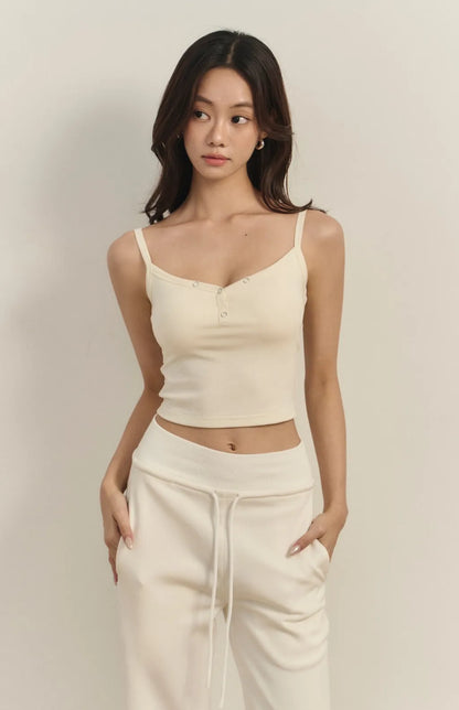 Wide-Waist Drawstring Cotton Flared Pant<br/>寬腰抽繩太空棉喇叭褲