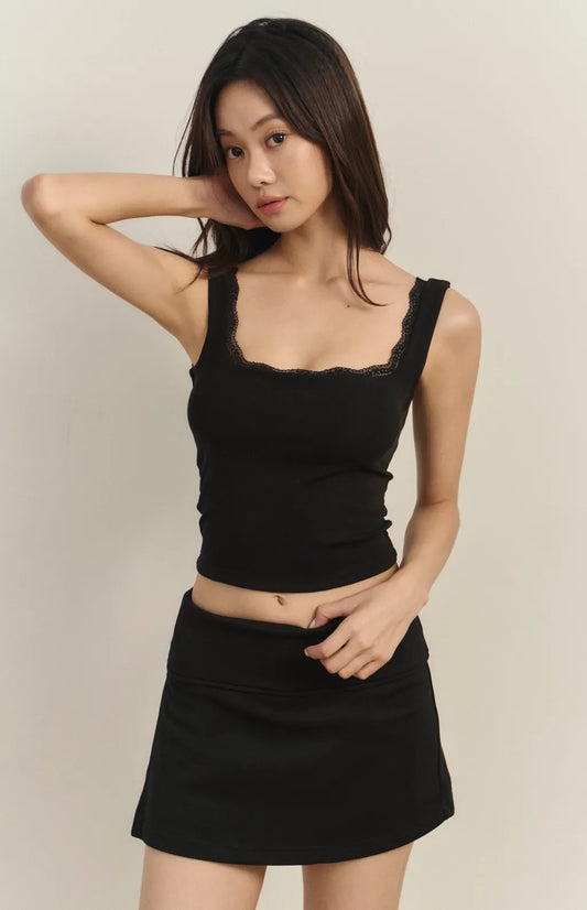 Cloud Cotton Side Slit Mini Skirt<br/>雲感側開衩褲裙