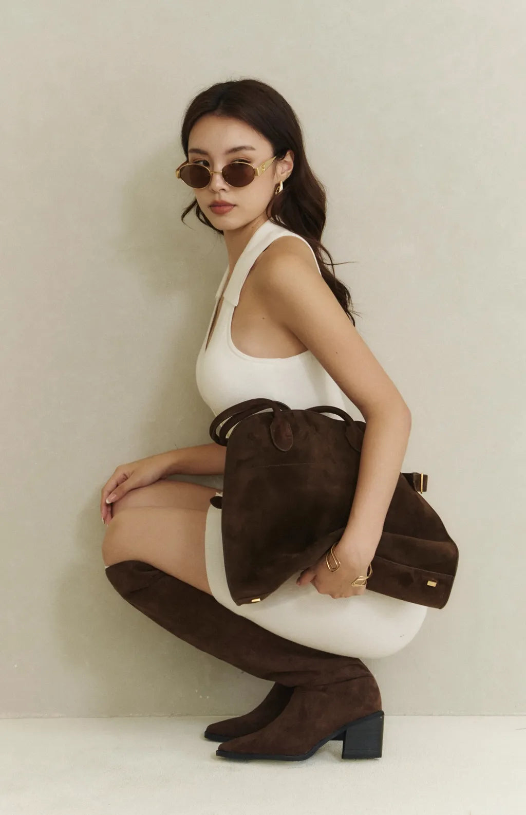 Front Button Mini Bra Dress<br/>翻領排釦針織Bra Dress By Beigy - Milu