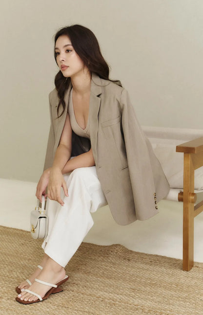 Casual Structured Blazer Jacket<br/>率性挺肩西裝外套 By Beigy - Milu