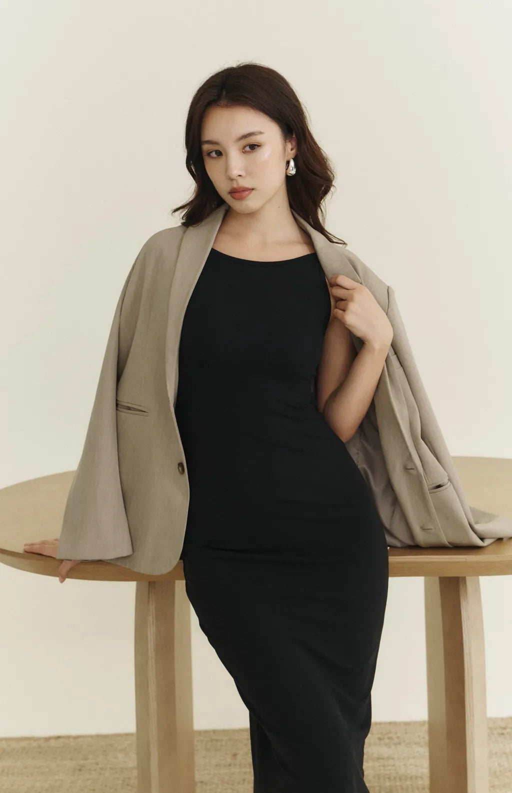 Boat Neck Maxi Bra Dress<br/>極簡船型領修身美背Bra Dress By Beigy - Milu