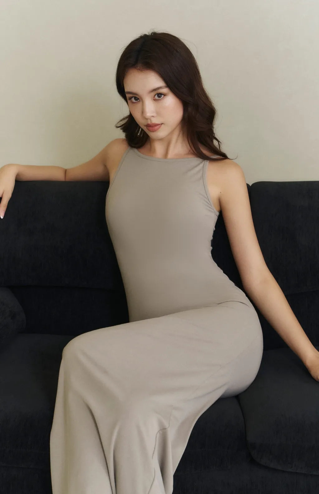 Boat Neck Maxi Bra Dress<br/>極簡船型領修身美背Bra Dress By Beigy - Milu