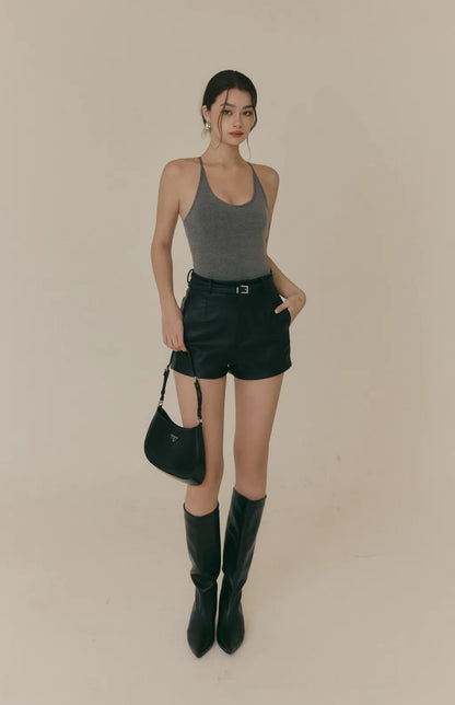 Cozy Wool-Blend U-Neck Racerback Bra Top<br/>羊毛暖絨U領挖背Bra Top