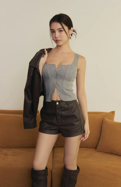 Haze Leather Jacket<br/>霧感皮革外套