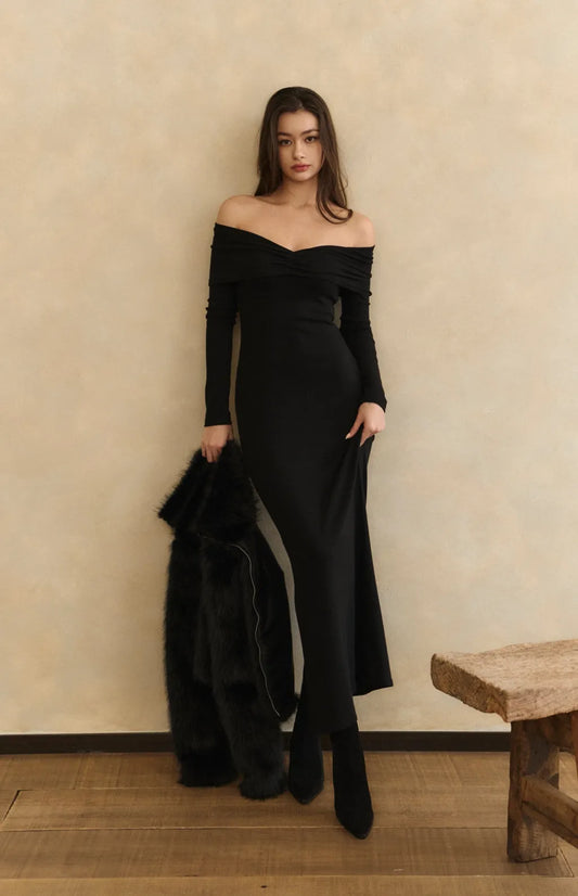 (最後現貨) Off-Shoulder Twist Mermaid Bra Dress<br/>裸肩抓皺魚尾Bra Dress -【XS-M】