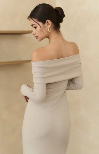 (最後現貨) Off-Shoulder Twist Mermaid Bra Dress<br/>裸肩抓皺魚尾Bra Dress -【XS-M】