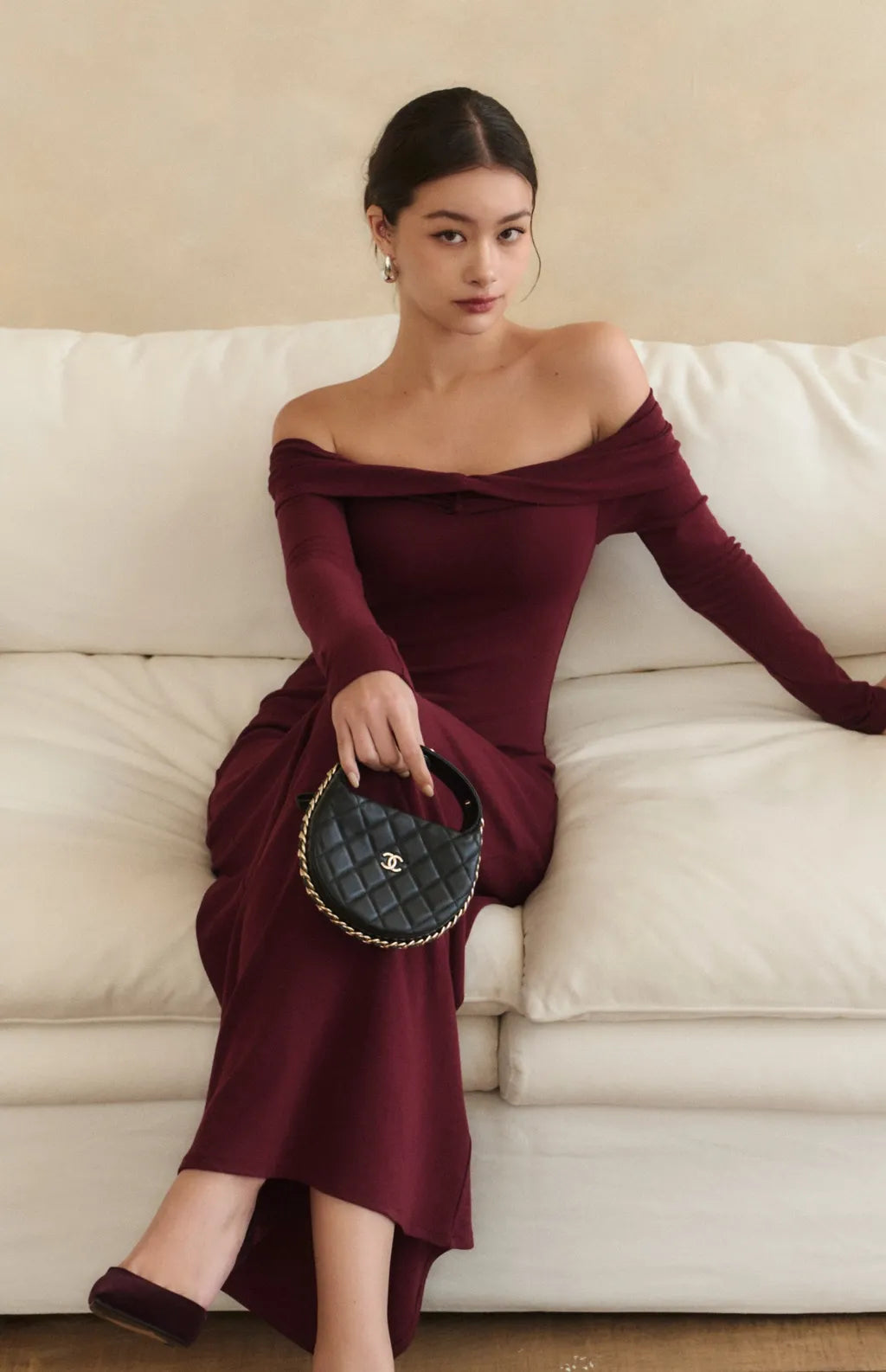 (最後現貨) Off-Shoulder Twist Mermaid Bra Dress<br/>裸肩抓皺魚尾Bra Dress -【XS-M】