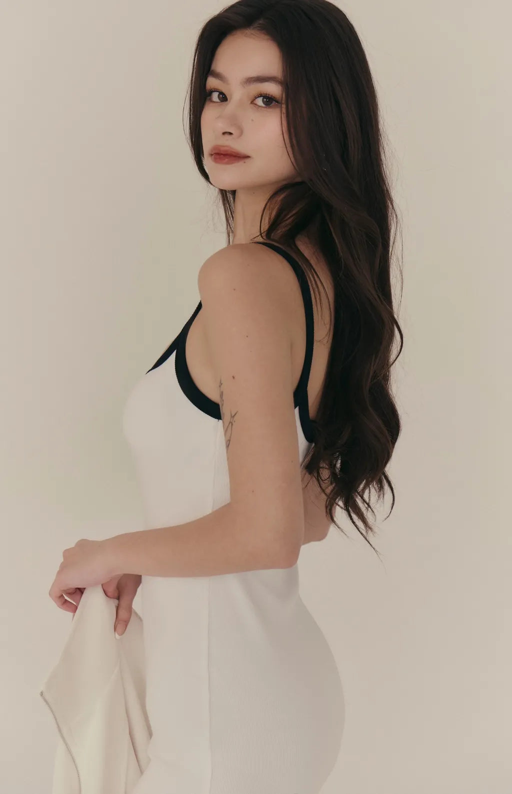 Ribbed U-Neck Bodycon Bra Dress<br/>細肩U領羅紋包臀Bra Dress