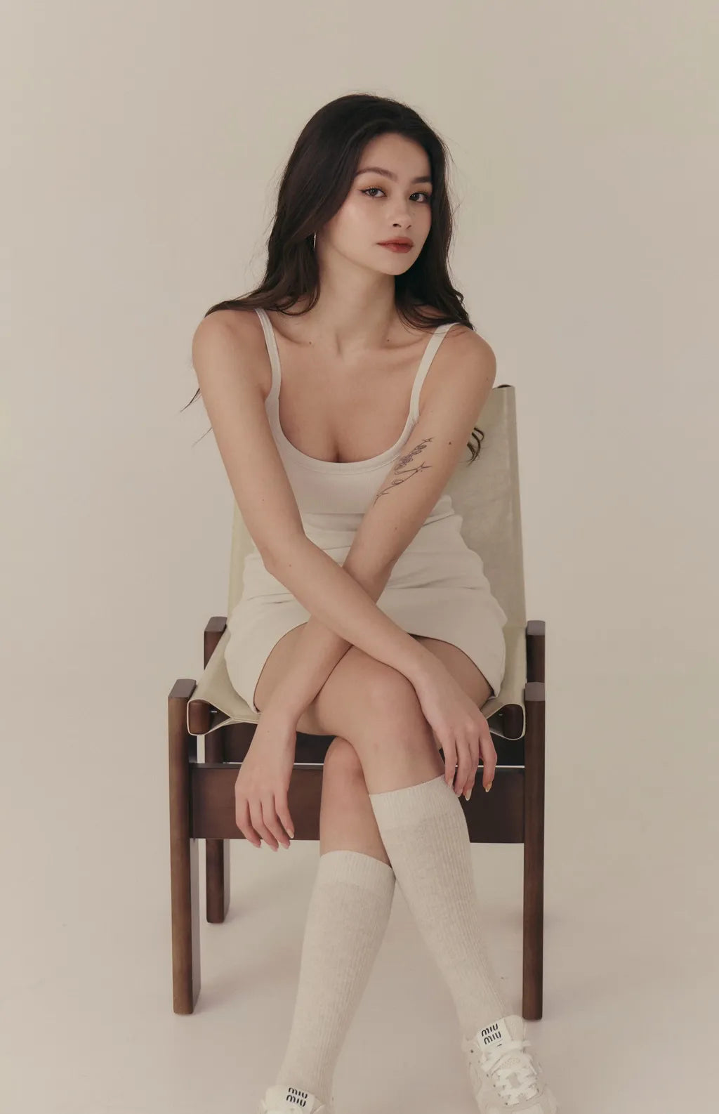 Ribbed U-Neck Bodycon Bra Dress<br/>細肩U領羅紋包臀Bra Dress