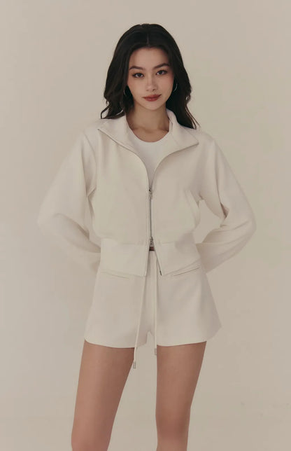 Cloud Stand-Collar Two-Way Zip Jacket<br/>雲感立領雙向拉鍊外套