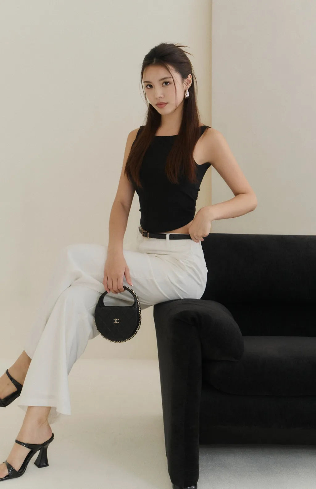 Boat Neck Twist Back Bra Top<br/>柔感船領扭結美背Bra Top